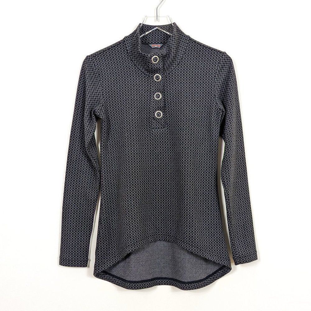 Merrell Gray Patterned 1/4 Pullover Women's Small - image 1